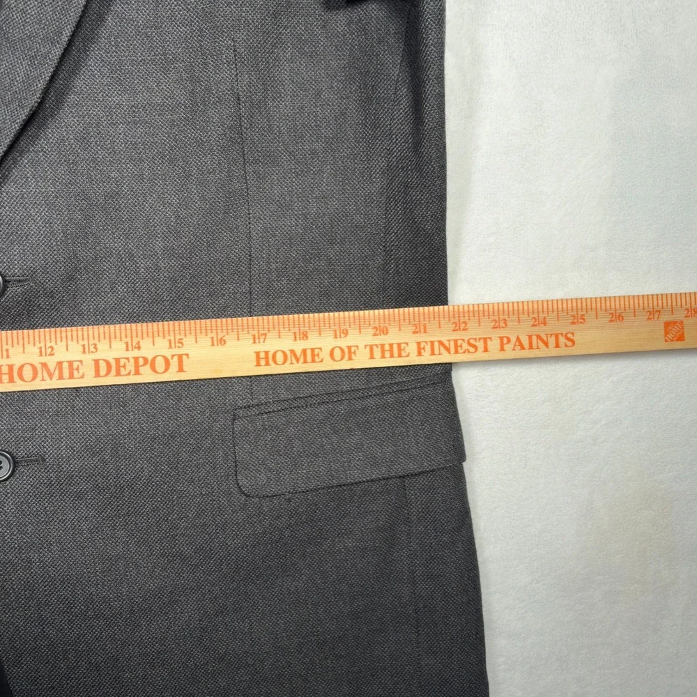 Jos A Bank‎ Mens 44R Gray 100% Wool Two Button Blazer Sport Coat Jacket